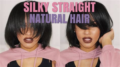 How To Straightening My Natural Hair Silky Straight Natural Hair
