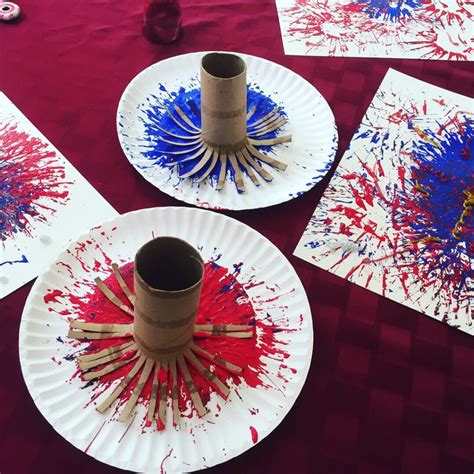 Fireworks Painting Easy Patriotic Craft For Kids Glitter On A Dime