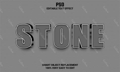 Stone Text Effect Free Photoshop Psd File