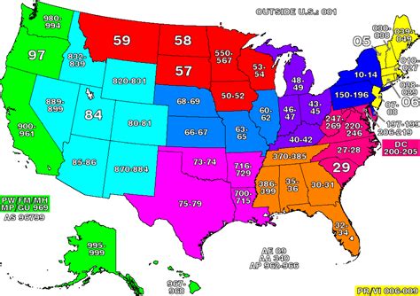 United States Zip Code Map •