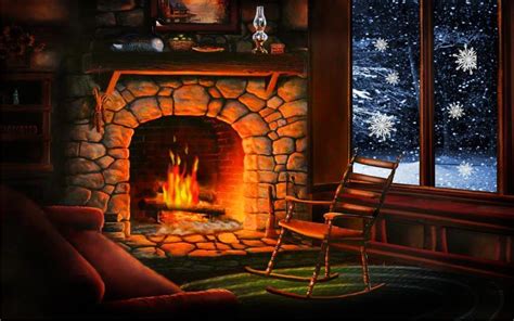 Winter Fireplace Wallpapers Bigbeamng Store