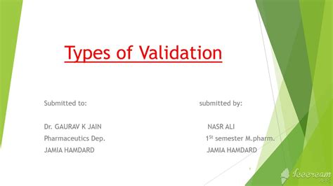 Validation Meaning