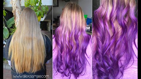 Dirty Blonde To Reverse Purple Ombre With Olaplex Youtube