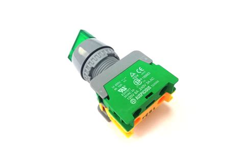 22mm Green On Off 2 Position Maintained Illuminated Selector Switch Ip