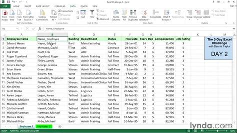 Excel Employee List Organimi