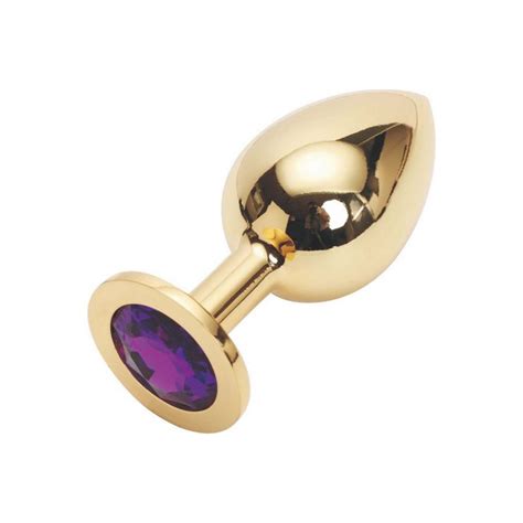 Metal Mini Anal Toys Butt Plug Stainless Steelcrystal Jewel Small Gold Color Anal Sex Toys In