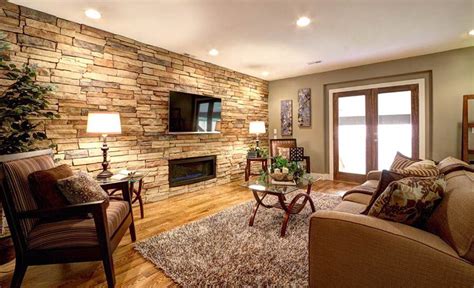 Stacked Stone Bedroom Wall