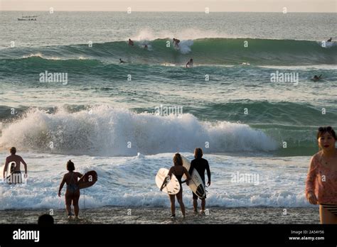 Surfing At Dreamland Beach In Bali Indonesia Stock Photo Alamy