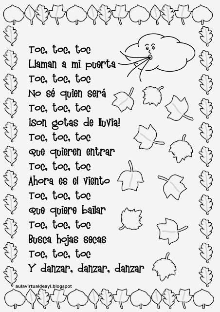 Aula Virtual De Audición Y Lenguaje Poemas Preschool Poems Rhyming