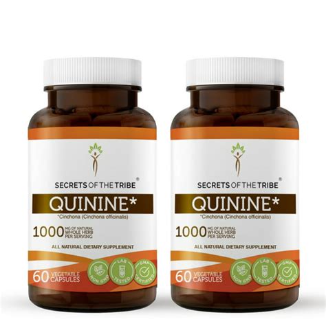 Secrets Of The Tribe Quinine 2x60 Capsules 500 Mg Organic Quinine
