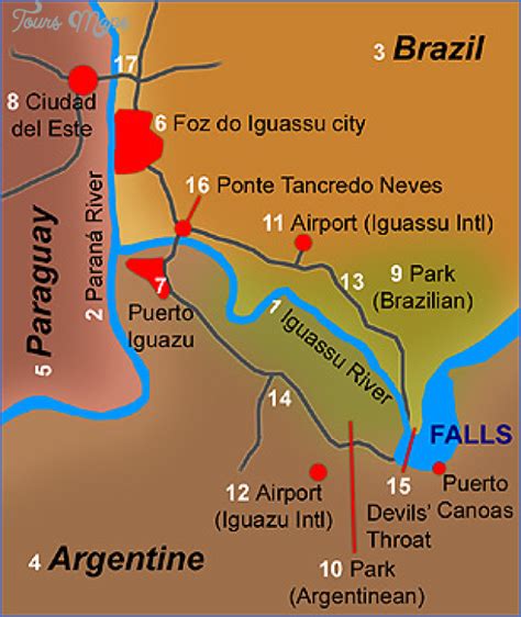 Iguaçu Falls Map