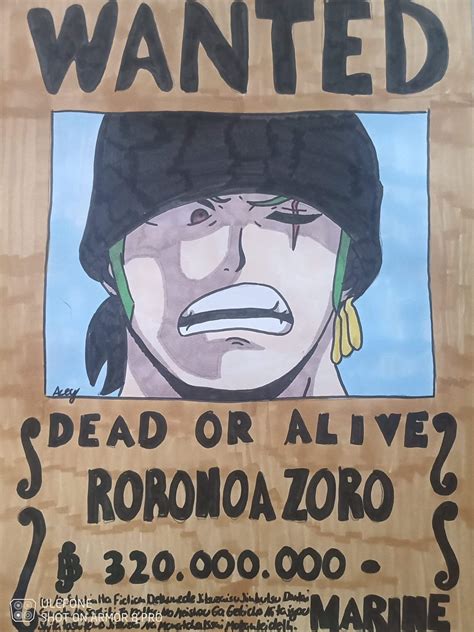 Bounty Poster Redraw Zoro One Piece Amino