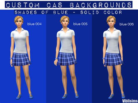Mod The Sims Custom Cas Backgrounds Shades Of Blue Solid Color
