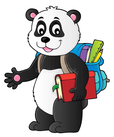 School Panda Theme Image 1 Stock Vector Illustration Of Draw 122709415