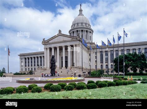 Oklahoma City Oklahoma Usa State Capitol Building Front Stock Photo