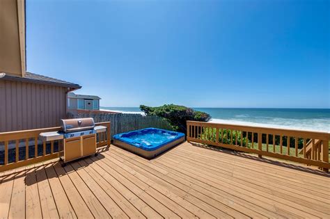 Oceanfront Dog Friendly House W Deck Private Hot Tub And Stunning Views