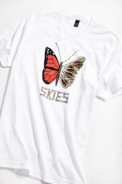 Lil Skies Butterfly Rib Tee Urban Outfitters