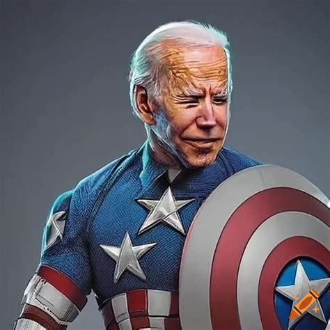 Joe Biden In Captain America Costume On Craiyon