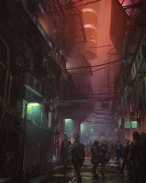 Concept Art Dystopian Cyberpunk City