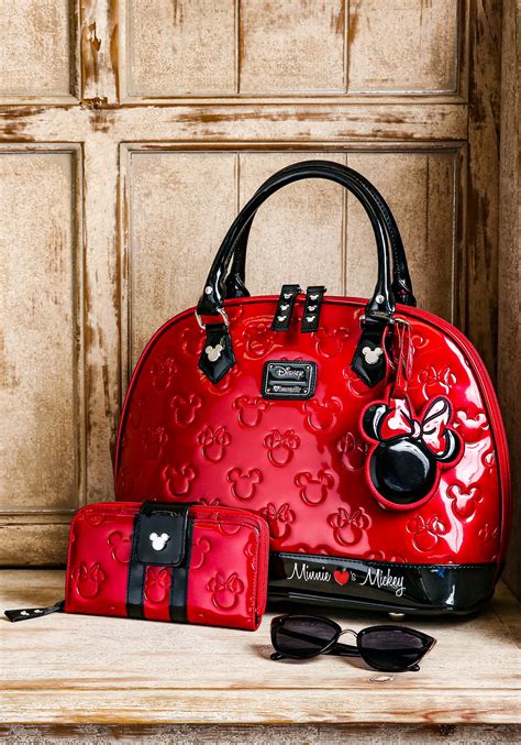 Loungefly Disney Mickey And Minnie Embossed Bag