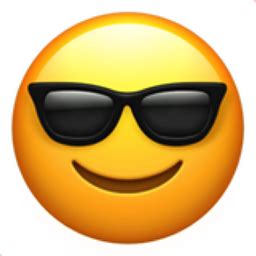 Smiling face with open mouth and smiling eyes. Cool Sunglasses Emoji | David Simchi-Levi