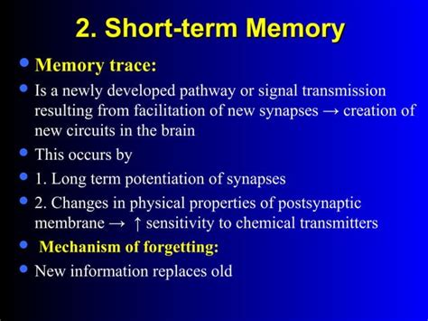 Physiology Of Memory And Learning Ppt