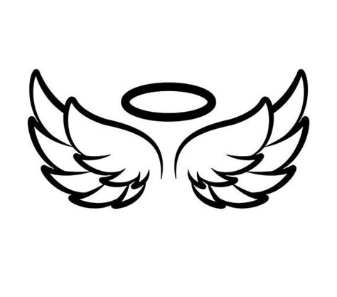 Angel Wings Halo Memorial Rip Vinyl Decal Etsy In 2021 Halo Tattoo