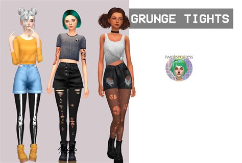 My Sims 4 Blog Grunge Tights By Twinksimstress