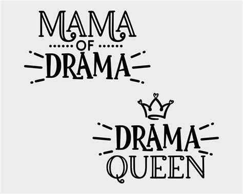 Mama Of Drama Drama Queen Svg Files For Cricut Funny Mother Etsy