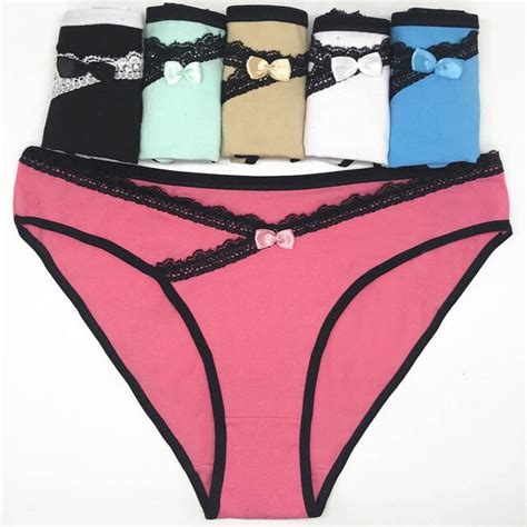 Seedrulia Free Shipping 6pcslot New Womens Cotton Panties Girl Briefs
