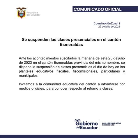 Ministerio De Educaci N Suspende Las Clases Presenciales En El Cant N