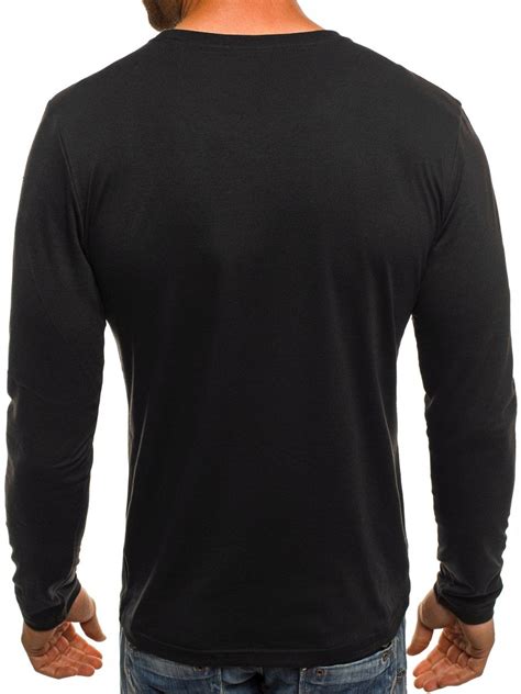 J Style 2088 T Shirt à Manches Longues Homme Noir Ozonee