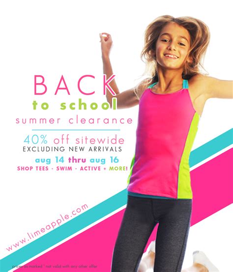 Limeapple Canadian Girls Lifestyle Clothing Brand Back To School Sale
