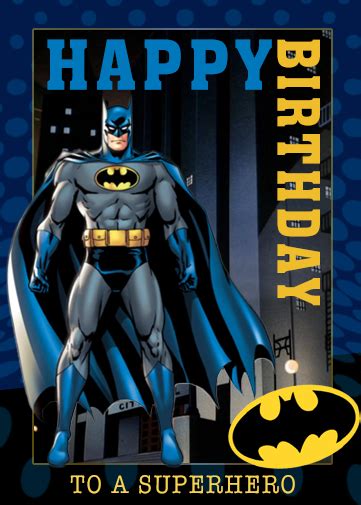 Batman Birthday Card Online Only £179 From Crazecards