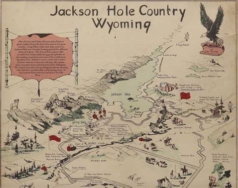Jackson Hole Country Wyoming Vintage Pictorial Map By Harold