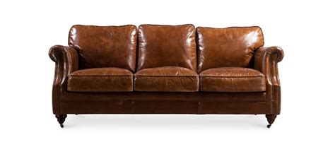 Buy 3 Seater Brown Vintage Leather Sofa Brown 58623 In The Europe
