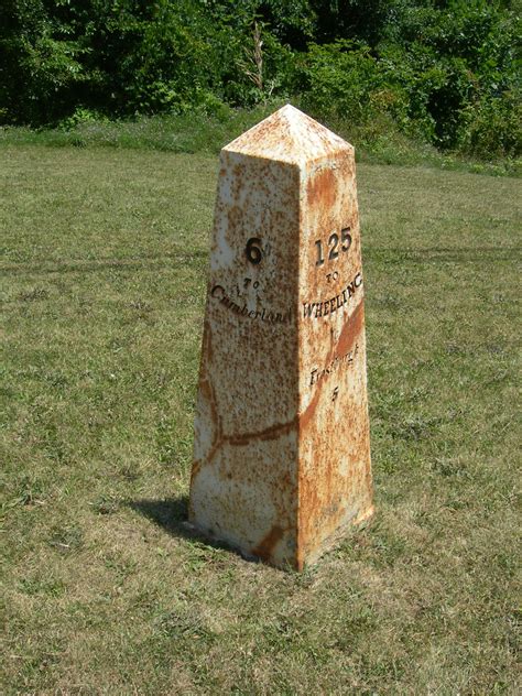National Road Mile Marker Located Across Us 40 The Old Na Flickr