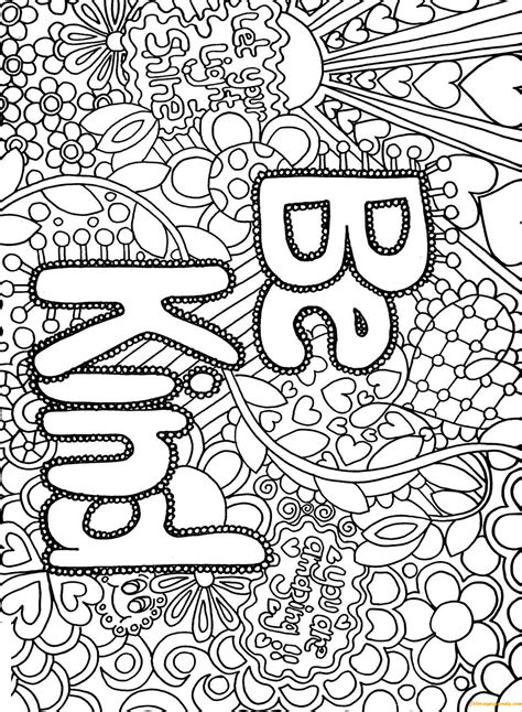 Coloring sheets on the theme of kindergarten. Difficult Advanced Letter Be Kind Coloring Pages - Hard ...