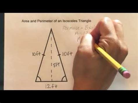 It is unlike an equilateral these special properties of the isosceles triangle will help us to calculate its area from just a couple of pieces of information. How to find the Area and Perimeter of an Isosceles ...