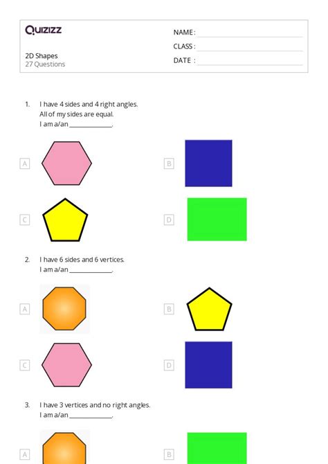 50 2d Shapes Worksheets For 7th Class On Quizizz Free And Printable
