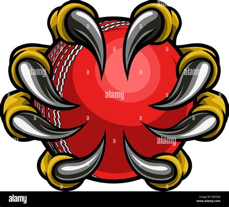 Monster Or Animal Claw Holding Cricket Ball Stock Vector Image And Art