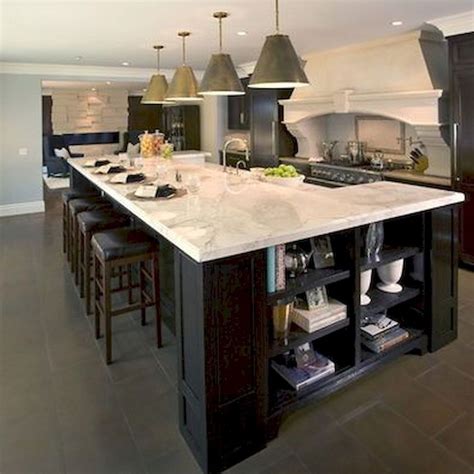 Kitchen Island Design Ideas With Marble Countertops 06 Sweetyhomee