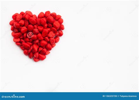Red Heart Of Candy Isolated Stock Photo Image Of Creative Sweetheart