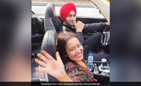 Neha Kakkar Goes On Drive With Husband Rohanpreet Singh In Yellow Car Honeymoon Video Viral