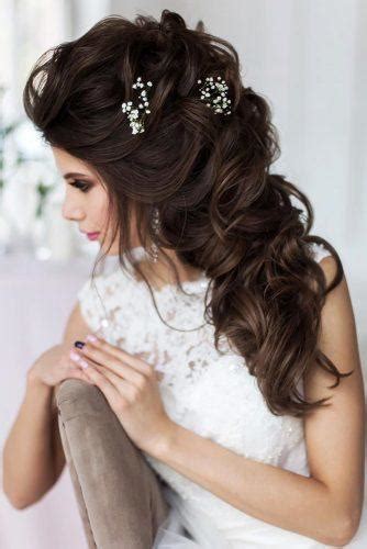 A few curls, a bun. 33 Oh So Perfect Curly Wedding Hairstyles | Wedding Forward