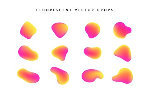 Gradient Vivid Shapes Modern Abstract Colorful Vector Fluid Collection