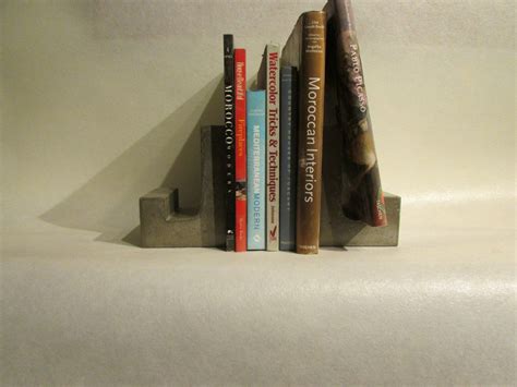 Concrete Book Ends | Concrete, Book organization, Book nooks