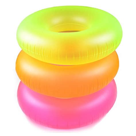 3 Pack Intex Neon Frost Swim Tubes Inflatable 36 Pool Floats And Rings
