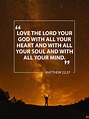 Matthew 22:37 Poster Love God With All Your Heart Bible Verse - Etsy