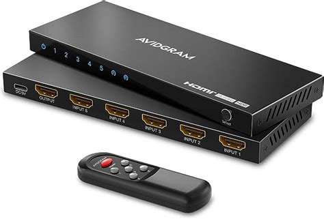 Hdmi 21 Switch 8k 60hz Avidgram Hdmi Switcher 5 In 1 Out